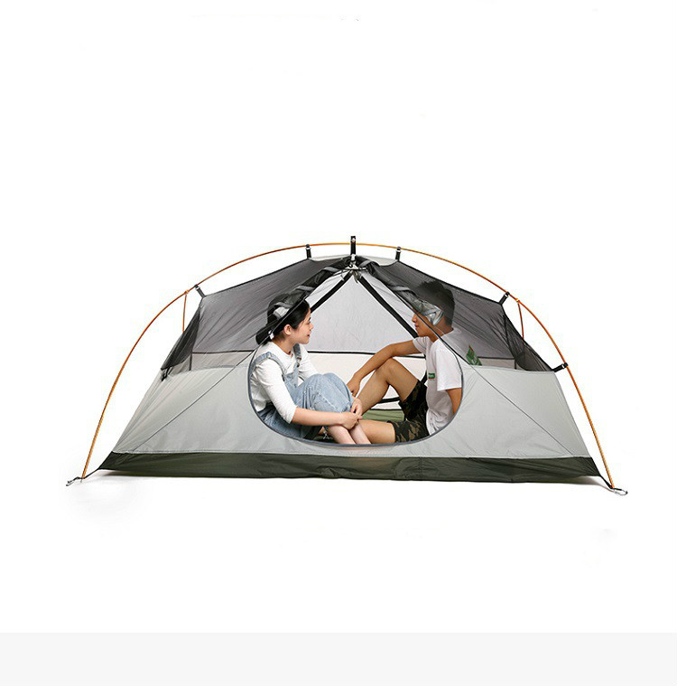 Cheap Goat Tents CHANODUG Outdoor men and women riot rain camping camping tent Oxford cloth 15D silicone light hiking double double tent 1.8KG Tents 